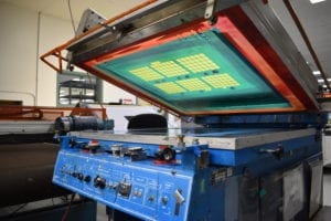 Xymox circuitry-printing machine in the facility