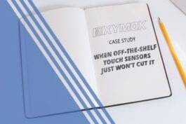 Xymox branded case study image about custom touch sensors